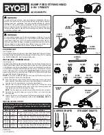 Preview for 1 page of Ryobi AC053N1BFH Manual