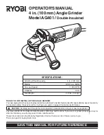 Preview for 1 page of Ryobi AG401 Operator'S Manual