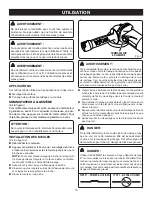 Предварительный просмотр 10 страницы Ryobi AG402 (French) Operator'S Manual