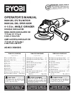 Preview for 1 page of Ryobi AG403 Operator'S Manual