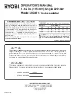 Preview for 14 page of Ryobi AG451 Operator'S Manual