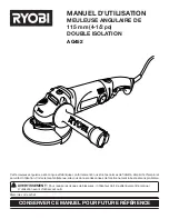 Preview for 1 page of Ryobi AG452 (French) Manuel D'Utilisation