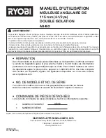 Preview for 16 page of Ryobi AG452 (French) Manuel D'Utilisation