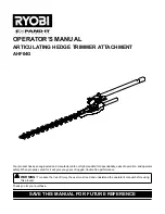 Preview for 1 page of Ryobi AHF04G Operator'S Manual