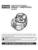 Preview for 1 page of Ryobi AIRgrip ELL0001 Operator'S Manual