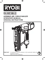 Preview for 1 page of Ryobi Airwave C1 RA-NB1664-S Operator'S Manual