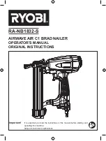 Preview for 1 page of Ryobi Airwave C1 RA-NB1832-S Operator'S Manual