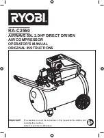 Предварительный просмотр 1 страницы Ryobi Airwave RA-C2550-G Operator'S Manual