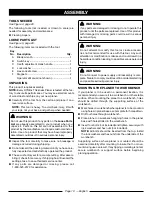 Preview for 10 page of Ryobi AP1305 Operator'S Manual