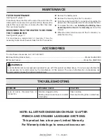 Preview for 10 page of Ryobi Arctic Cove MLT0180 Operator'S Manual