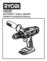 Ryobi Autoshift CDA1802 Owner'S Operating Manual preview