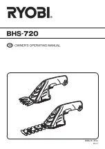 Ryobi BHS-720 Owner'S Operating Manual preview
