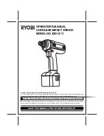 Preview for 1 page of Ryobi BID-1211 Operator'S Manual