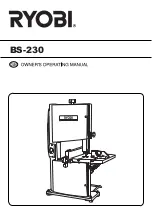 Ryobi BS-230 Owner'S Operating Manual preview