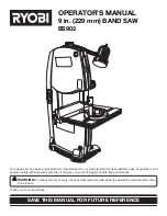 Preview for 1 page of Ryobi BS902 Operator'S Manual