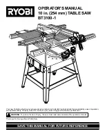 Preview for 1 page of Ryobi BT3100-1 Operator'S Manual