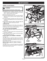 Preview for 36 page of Ryobi BTS15 Operator'S Manual