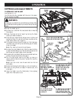 Preview for 22 page of Ryobi BTS20 Operator'S Manual