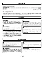 Preview for 4 page of Ryobi C120N Operator'S Manual