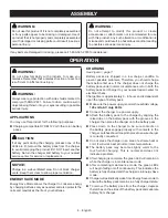 Preview for 4 page of Ryobi C123L Operator'S Manual