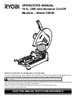 Preview for 1 page of Ryobi C2600 Operator'S Manual