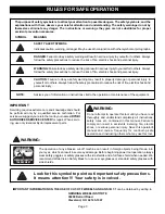 Preview for 3 page of Ryobi C2600 Operator'S Manual