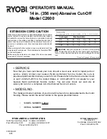 Preview for 19 page of Ryobi C2600 Operator'S Manual