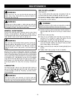 Preview for 18 page of Ryobi C358 Operator'S Manual