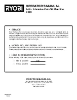 Preview for 20 page of Ryobi C358 Operator'S Manual