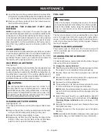 Preview for 16 page of Ryobi C430 RY34421 Operator'S Manual