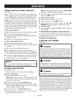 Preview for 13 page of Ryobi C430 RY34425, S430 RY34445 Operator'S Manual