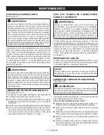 Preview for 48 page of Ryobi C430 RY34425, S430 RY34445 Operator'S Manual