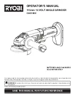 Preview for 1 page of Ryobi CAG1800 Operator'S Manual