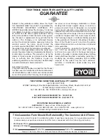 Preview for 18 page of Ryobi CAG1800 Operator'S Manual