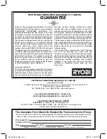 Preview for 11 page of Ryobi CBD1801K Owner'S Operating Manual