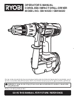 Preview for 1 page of Ryobi CBI1442D Operator'S Manual