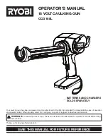 Preview for 1 page of Ryobi CCG180L Operator'S Manual