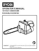 Ryobi CCW180 Operator'S Manual preview