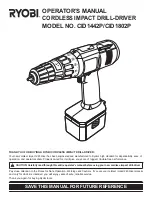 Ryobi CDL1202P Operator'S Manual предпросмотр