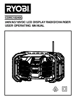 Предварительный просмотр 1 страницы Ryobi CDRC18240G User'S Operating Manual