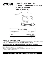 Preview for 1 page of Ryobi CFS1500 Operator'S Manual