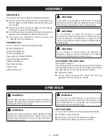 Preview for 8 page of Ryobi CFS1501 Operator'S Manual