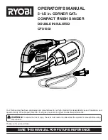 Предварительный просмотр 1 страницы Ryobi CFS1503K Operator'S Manual