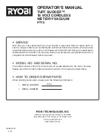 Preview for 16 page of Ryobi CHV180L Operator'S Manual