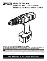 Ryobi CID1202V Operator'S Manual preview