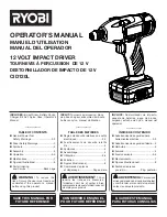 Preview for 1 page of Ryobi CID120L Operator'S Manual