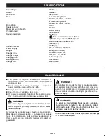 Предварительный просмотр 5 страницы Ryobi CJS1802K Operator'S Manual