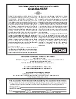 Предварительный просмотр 13 страницы Ryobi CRA1800 Operator'S Manual