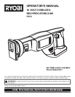 Preview for 1 page of Ryobi CRS180L Operator'S Manual
