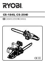 Предварительный просмотр 1 страницы Ryobi CS-1840 Owner'S Operating Manual